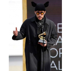 Bad Bunny Annual Grammy Awards Black Trench Coat